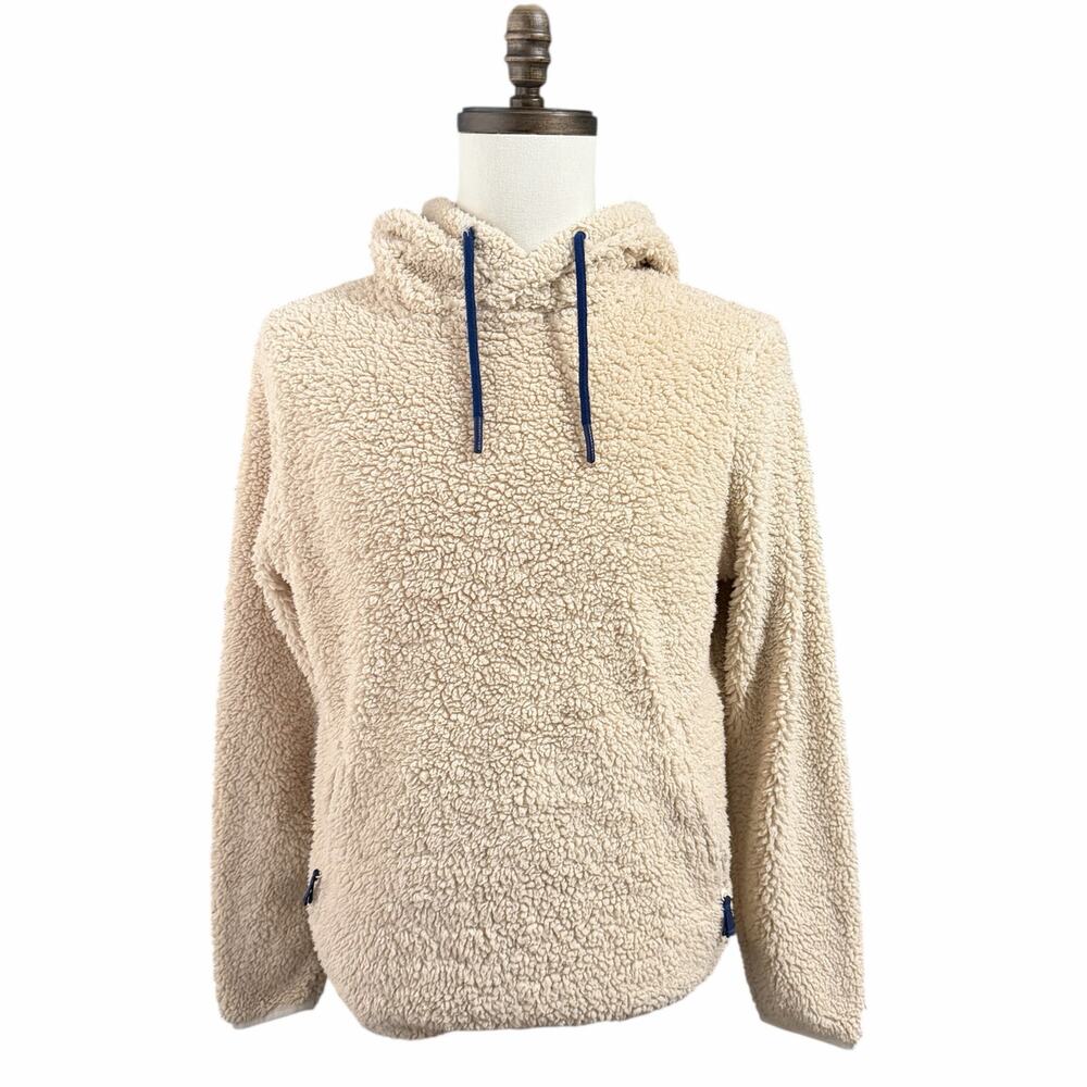 Chubbies Men's Cream High-Pile The Snow Day Sherpa Fleece Hoodie Sz S Cozy Warm